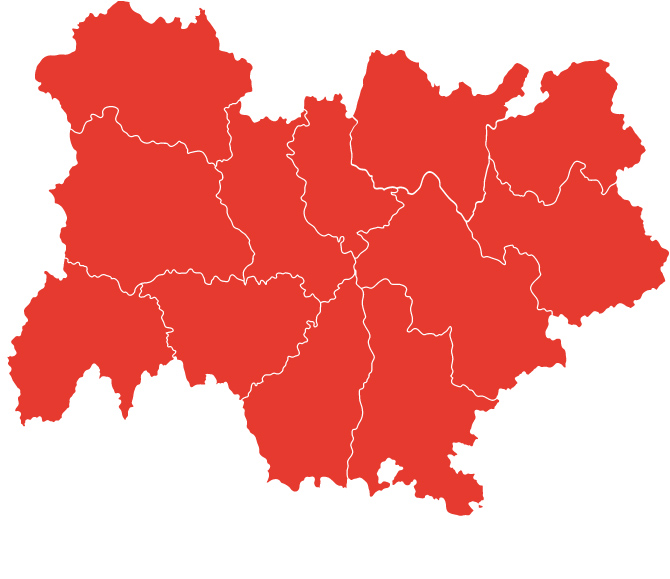 carte de l'Auvergne